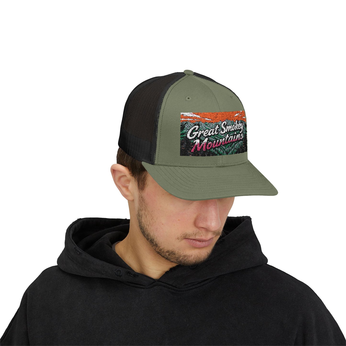 Great Smokey Mountains Snapback Trucker Cap