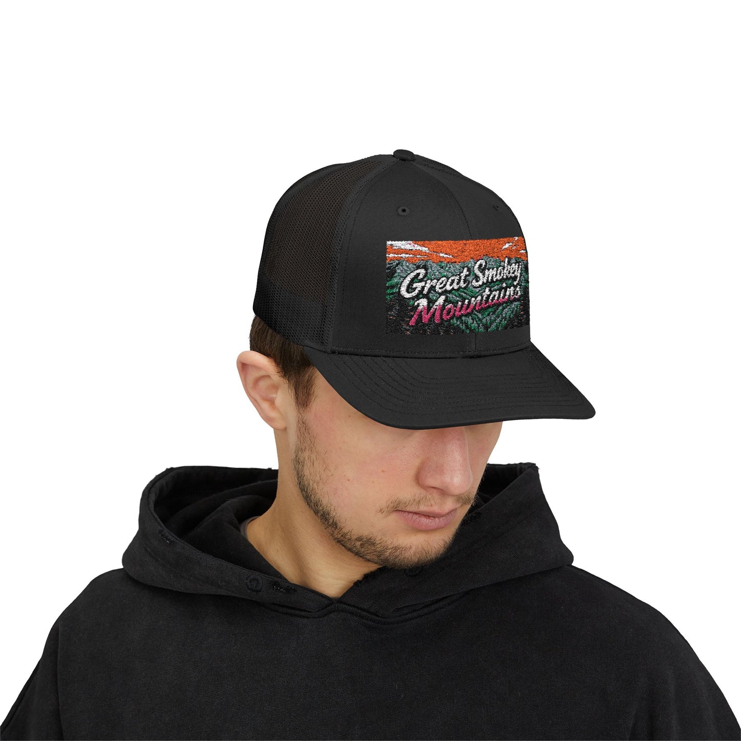 Great Smokey Mountains Snapback Trucker Cap