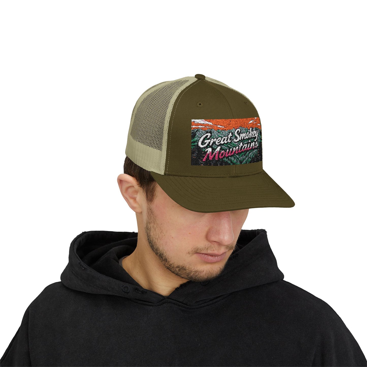Great Smokey Mountains Snapback Trucker Cap