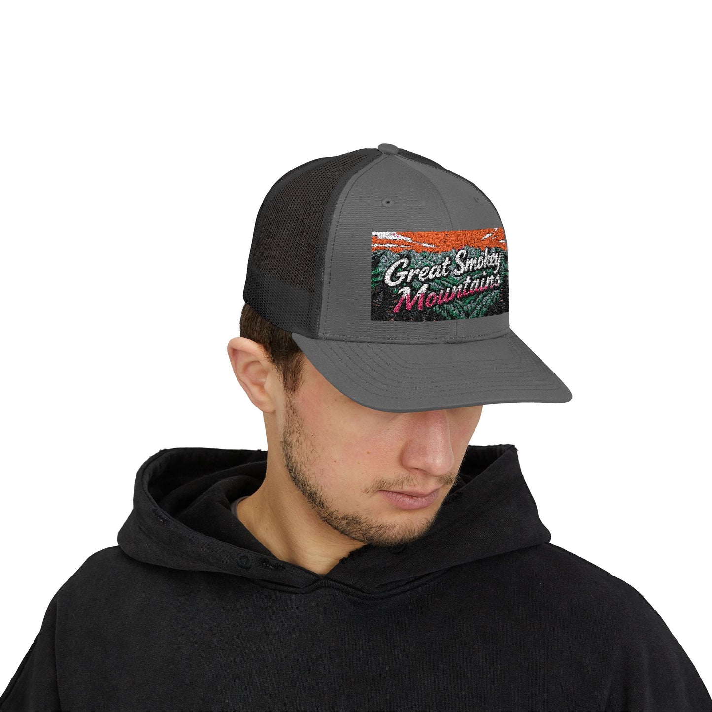 Great Smokey Mountains Snapback Trucker Cap