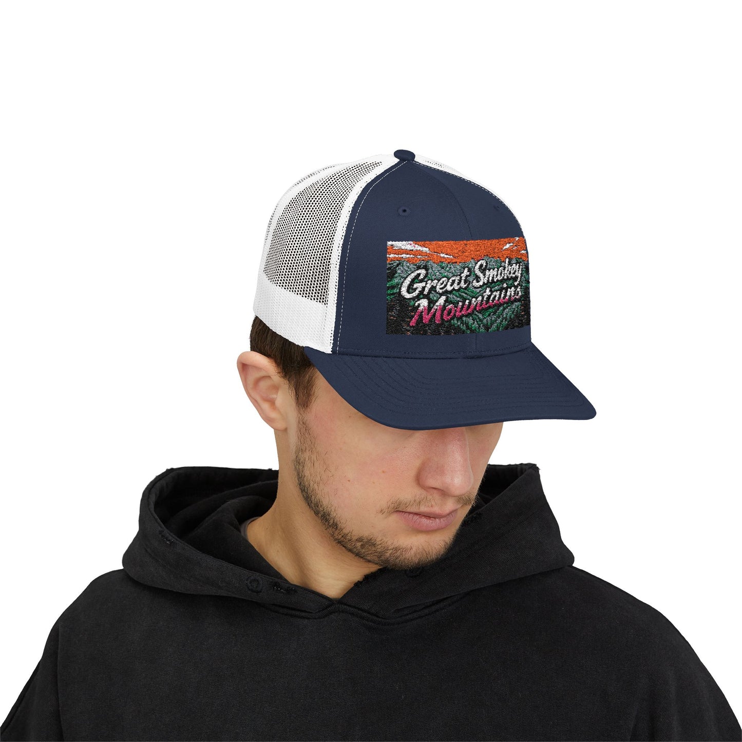 Great Smokey Mountains Snapback Trucker Cap