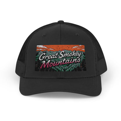 Great Smokey Mountains Snapback Trucker Cap