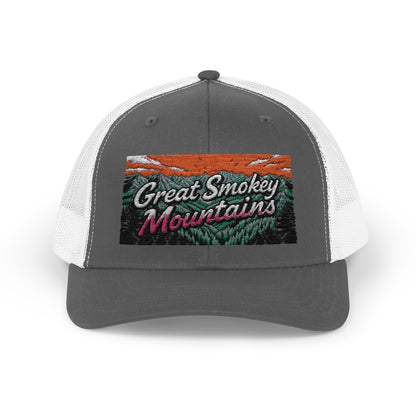 Great Smokey Mountains Snapback Trucker Cap