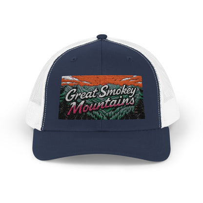 Great Smokey Mountains Snapback Trucker Cap