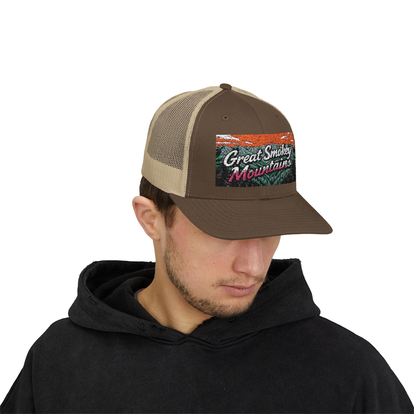 Great Smokey Mountains Snapback Trucker Cap